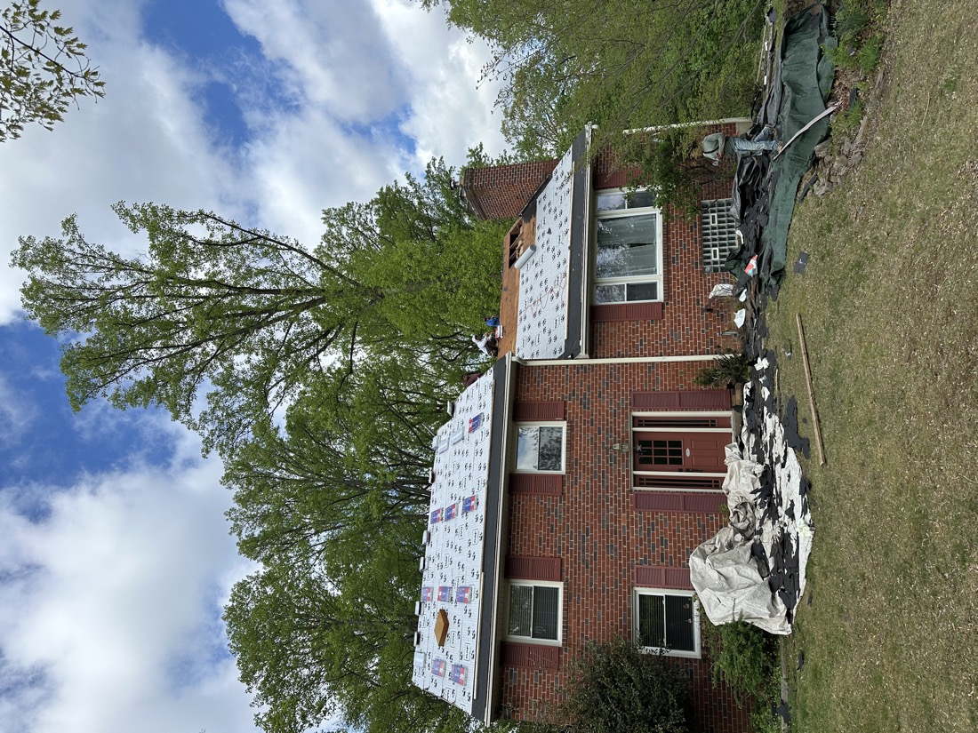 Completed roofing project